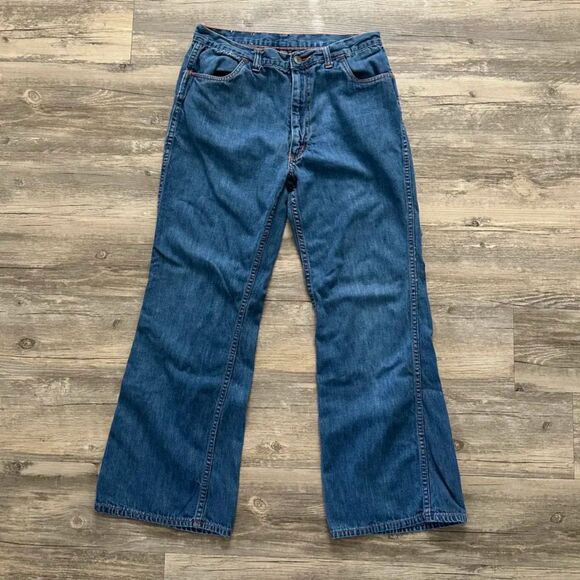 Vintage 60s 70s Denim Carpenter Jeans Size 30x27 - Picture 3 of 8